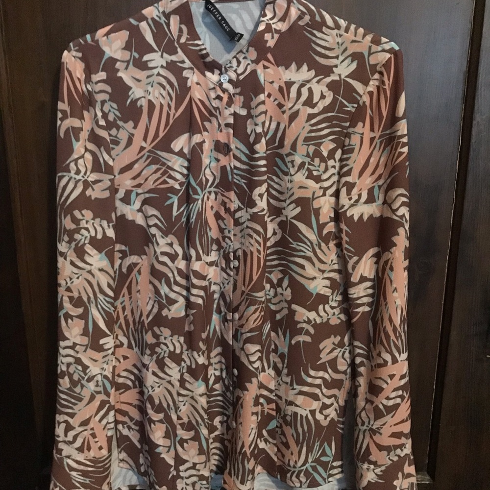 Printed Long Sleeve Blouse by Joeffer Caoc